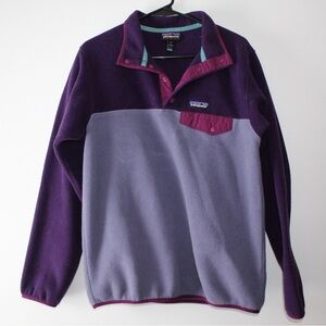 Patagonia Two-Tone Purple and Gray Sweater